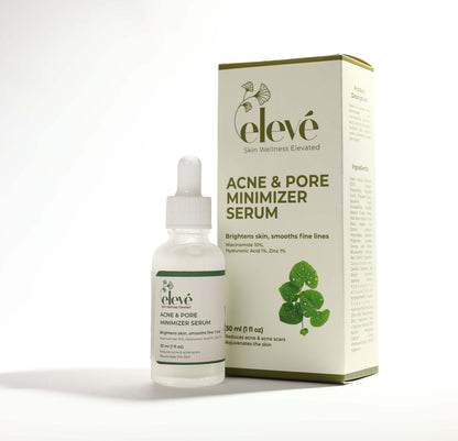 Eleve Acne & Pore Minimizer Serum – Niacinamide, Hyaluronic Acid & Zinc 30ml